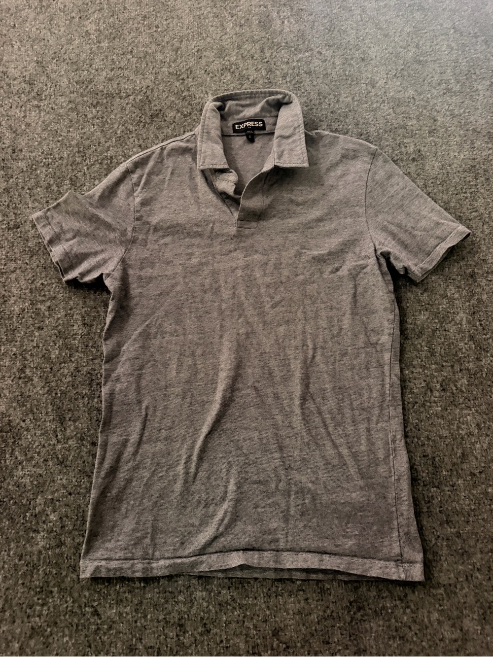 Express Men's Heather Gray Polo Shirt